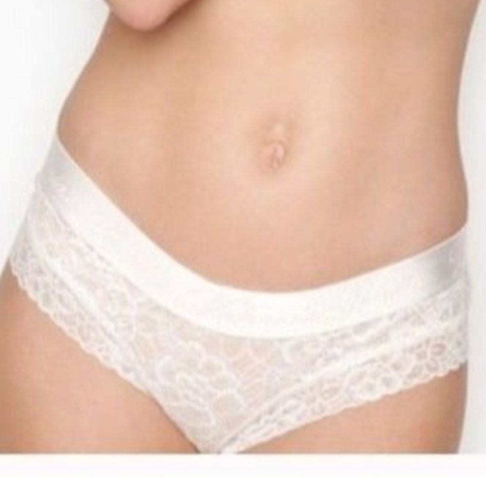 VS Logo Waist Cheeky Panty Lacie Lace Small